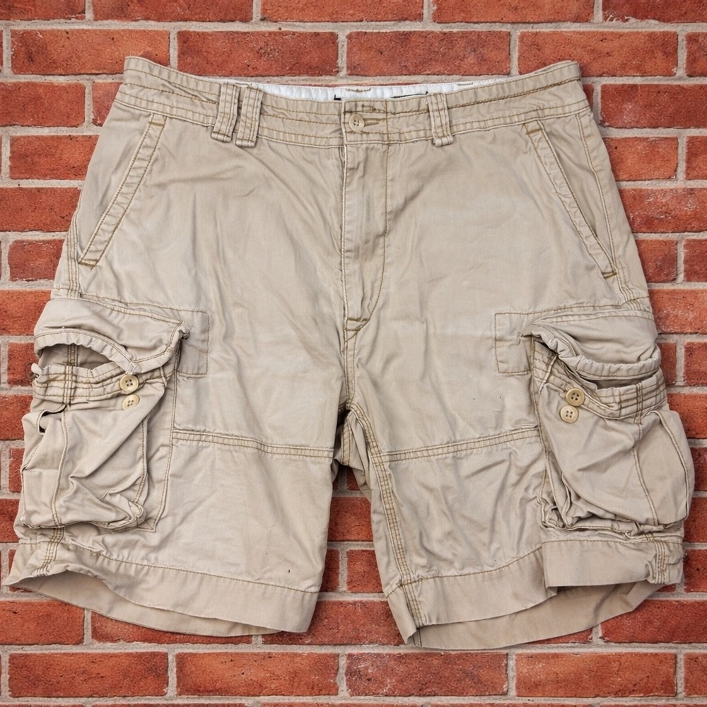Polo Ralph Lauren Cargo Shorts Mens 36‎ Tan Khaki Utility Gorpcore Chino